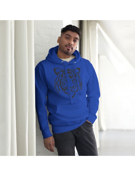 Tiger head unisex hooded jumper Men