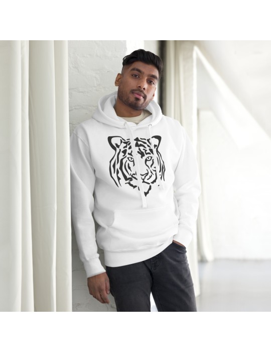 Tiger head unisex hooded jumper Men