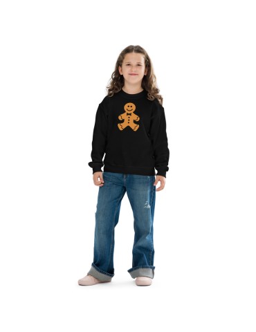 T-shirt with round neckline for teenagers with gingerbread man