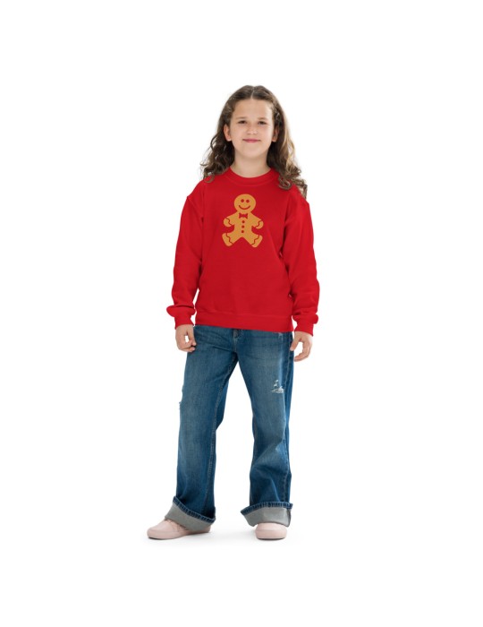 T-shirt with round neckline for teenagers with gingerbread man