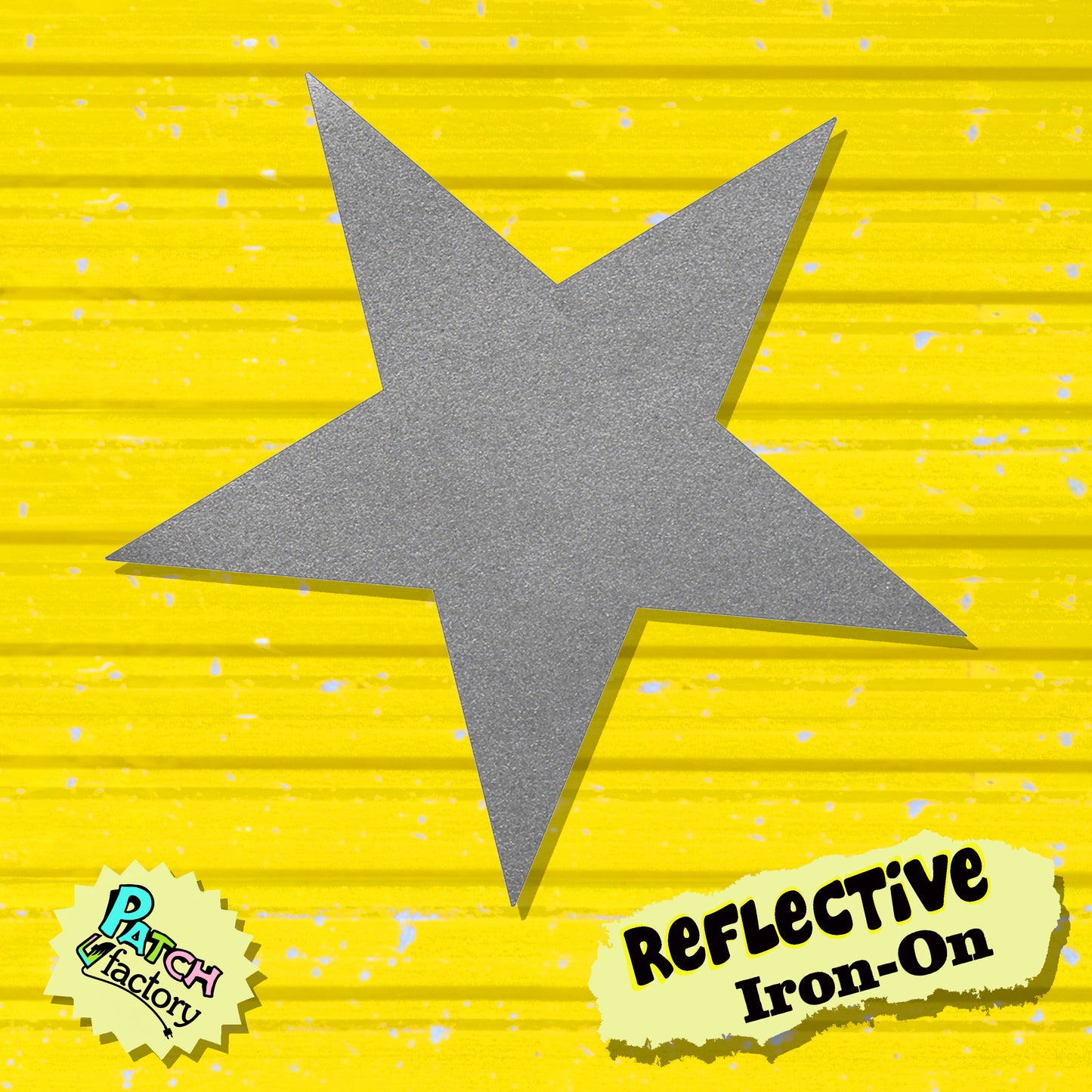 Reflective iron-on star