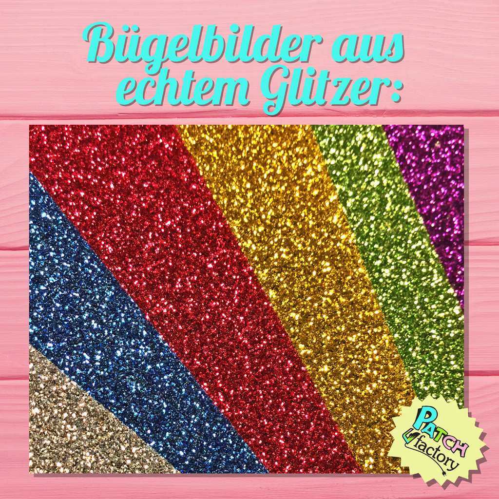 Glitter iron-on picture dolphin